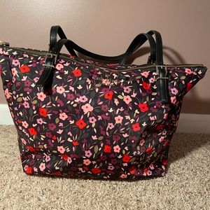 Kate Spade Black Floral Tote